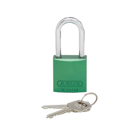 Panduit Aluminum Body Padlock, Long Shackle, Gre PSL-7GR-LS